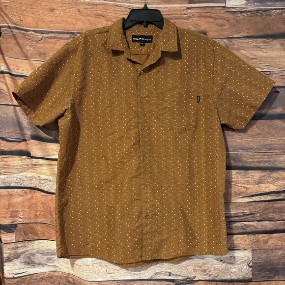 Molokai Surf Co Men's XL Brown Cactus Man Ricky Singh Casual Button Down Shirt - Picture 1 of 6